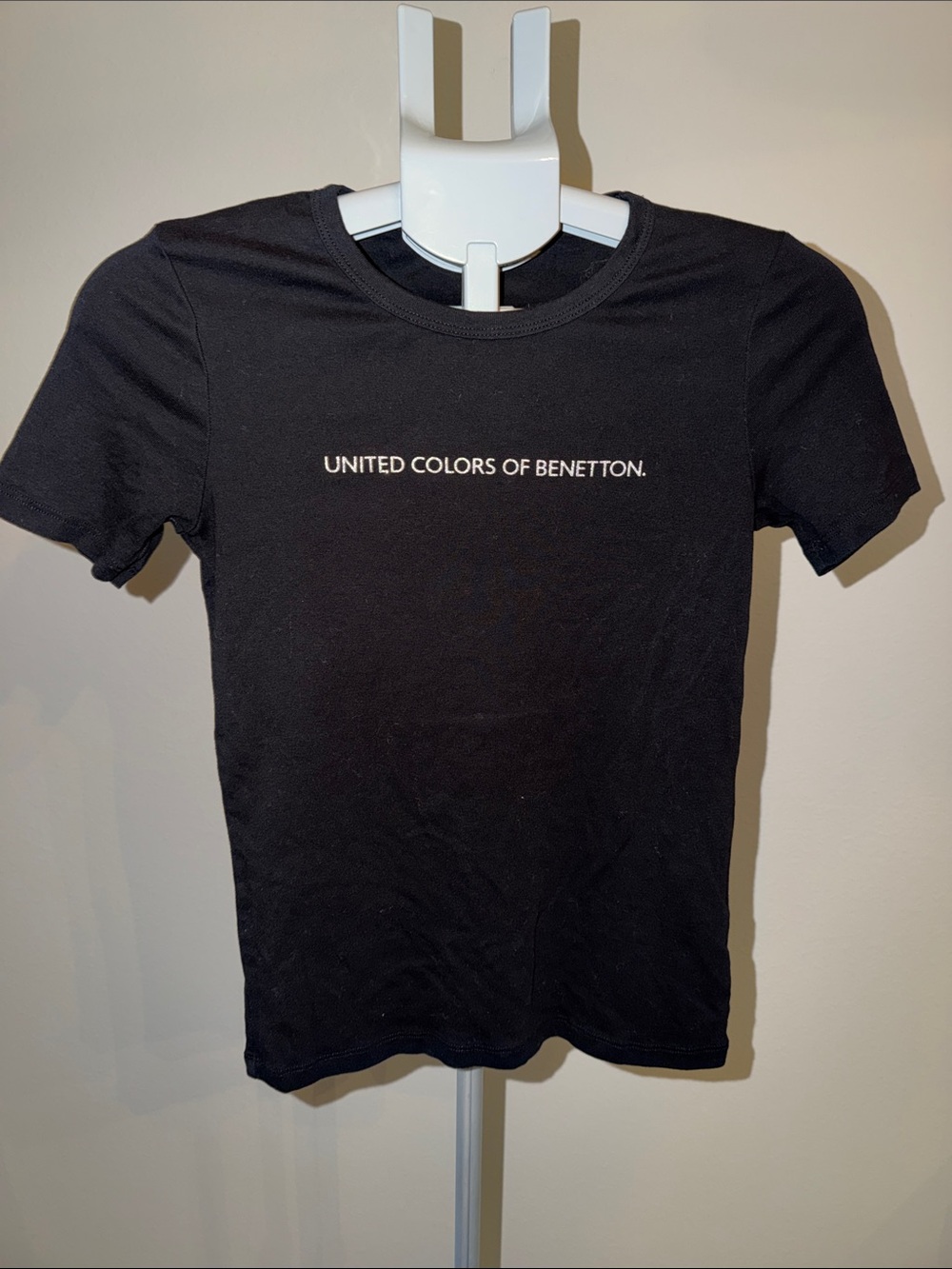 United Colors Of Benetton Black Short Sleeve Logo Tee